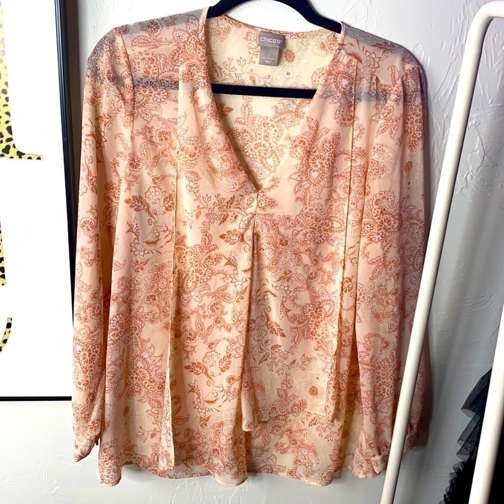 Chicos Pink Paisley Blouse